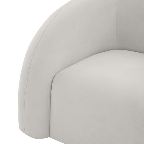 Briella Light Grey Velvet Swivel Chair