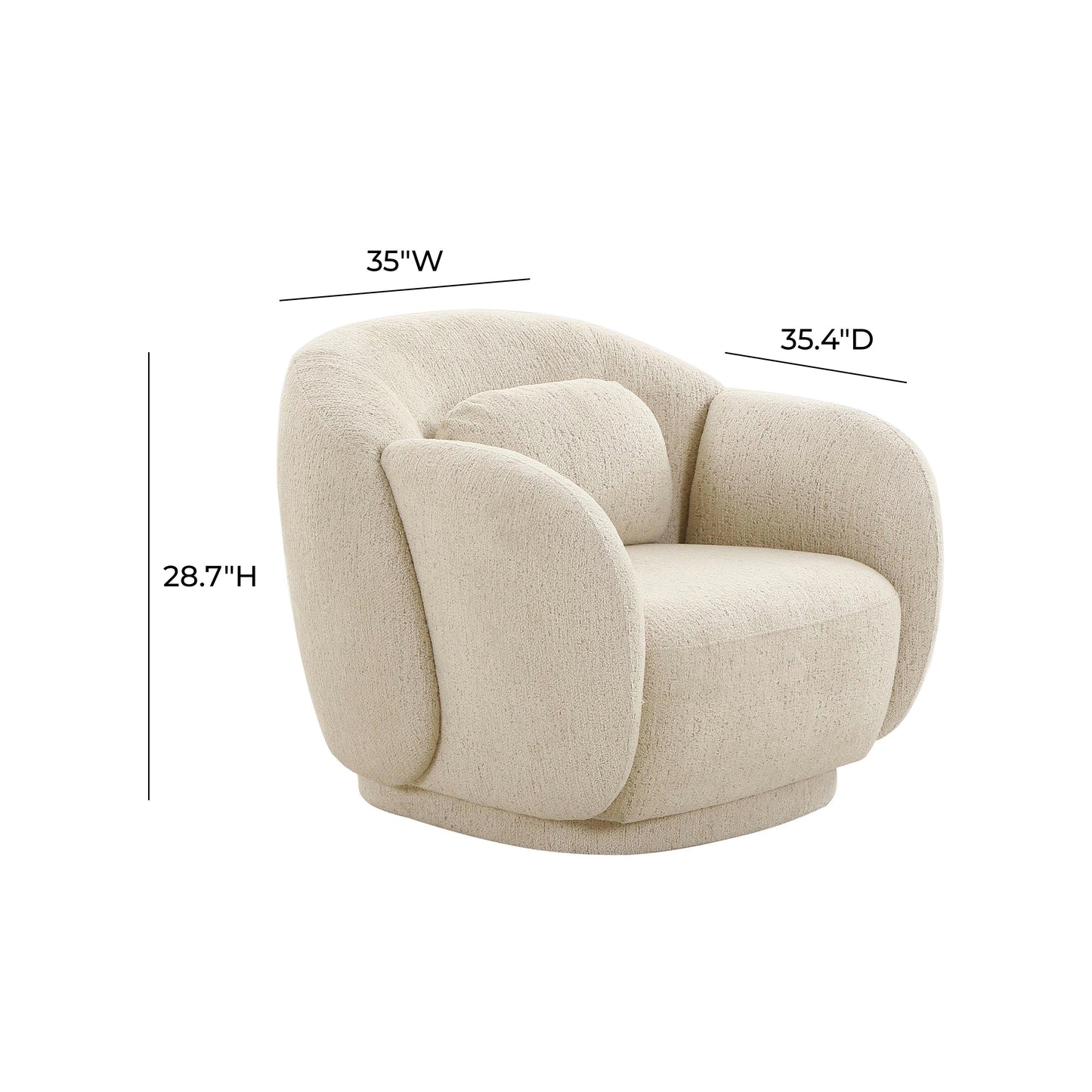 cruella cream boucle accent chair