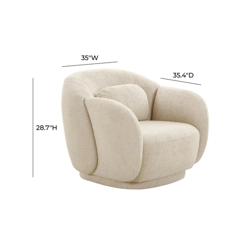 Cruella Cream Boucle Accent Chair