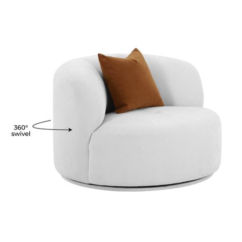 Crosshatch Grey Velvet Swivel Chair