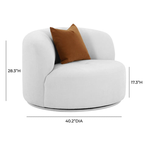 Crosshatch Grey Velvet Swivel Chair