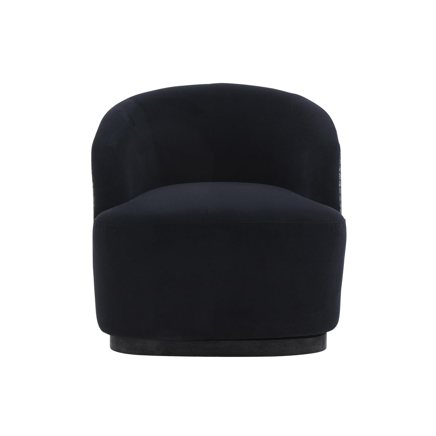 palla black velvet swivel chair