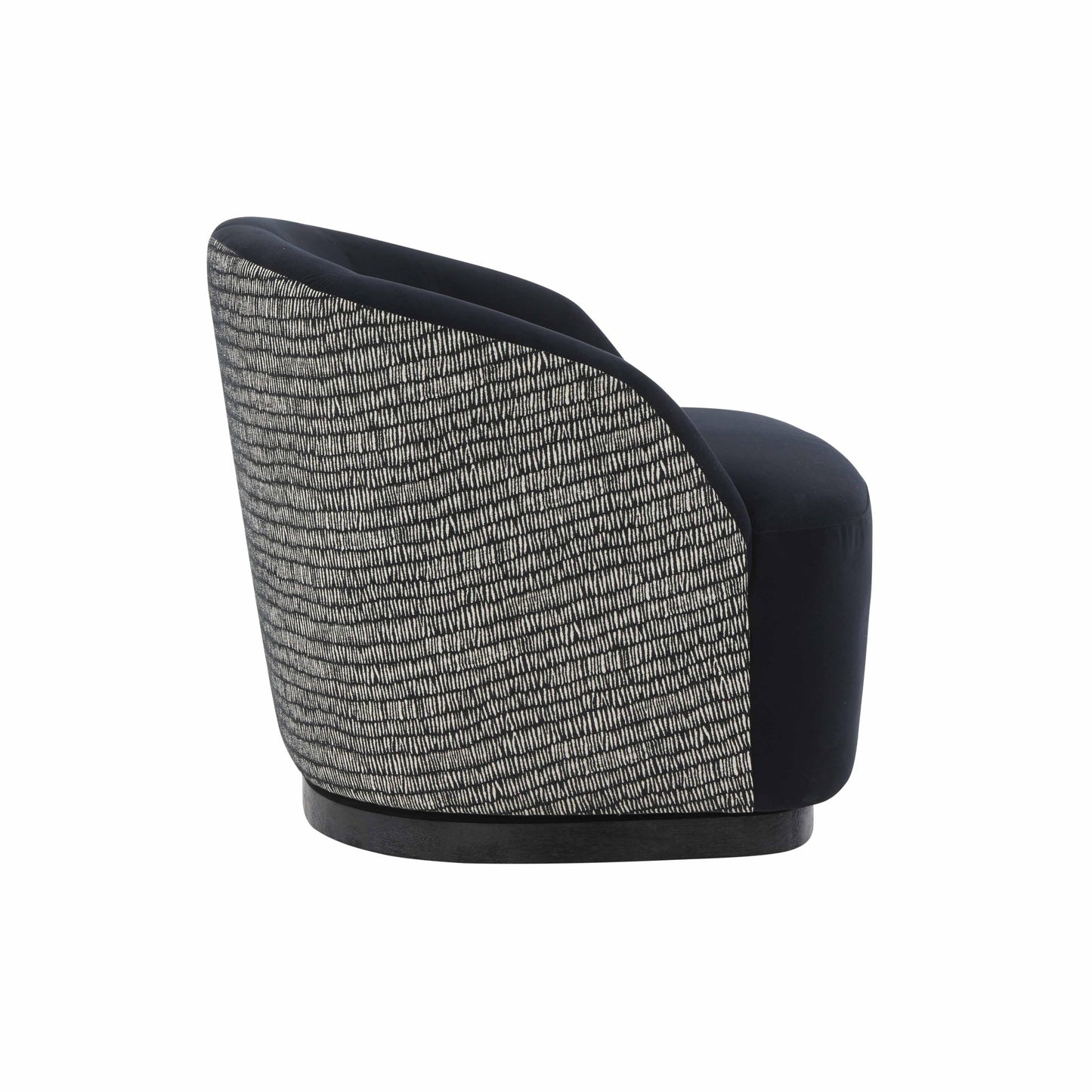 palla black velvet swivel chair