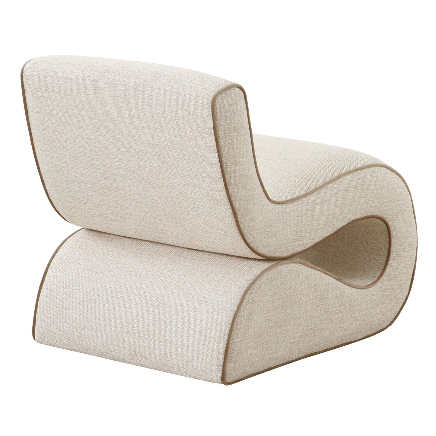 chic cream basketweave accent chair