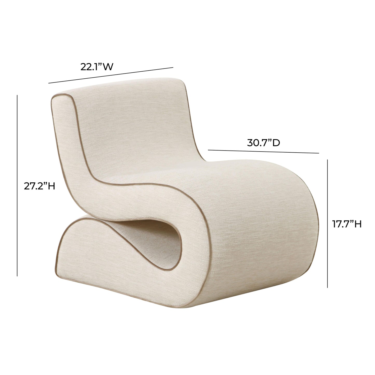 chic cream basketweave accent chair