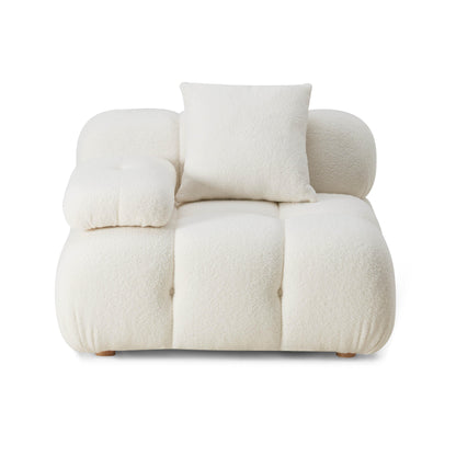 Earl Cream Vegan Shearling Modular Corner Chair