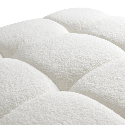 Earl Cream Vegan Shearling Modular Corner Chair