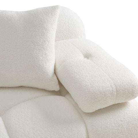 Earl Cream Vegan Shearling Modular Corner Chair