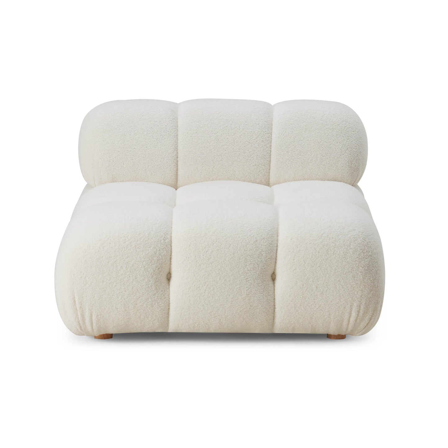 earl cream vegan shearling modular armless chair