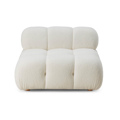 Earl Cream Vegan Shearling Modular Armless Chair