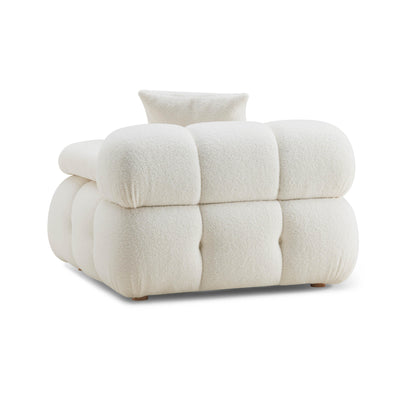 Earl Cream Vegan Shearling Modular Armless Chair