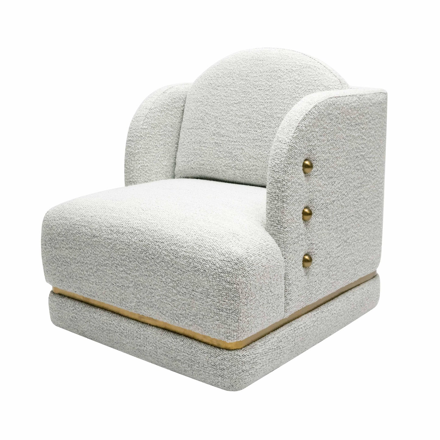 calliope nubby cotton white chenille accent chair