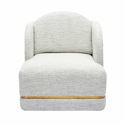 Calliope Nubby Cotton White Chenille Accent Chair