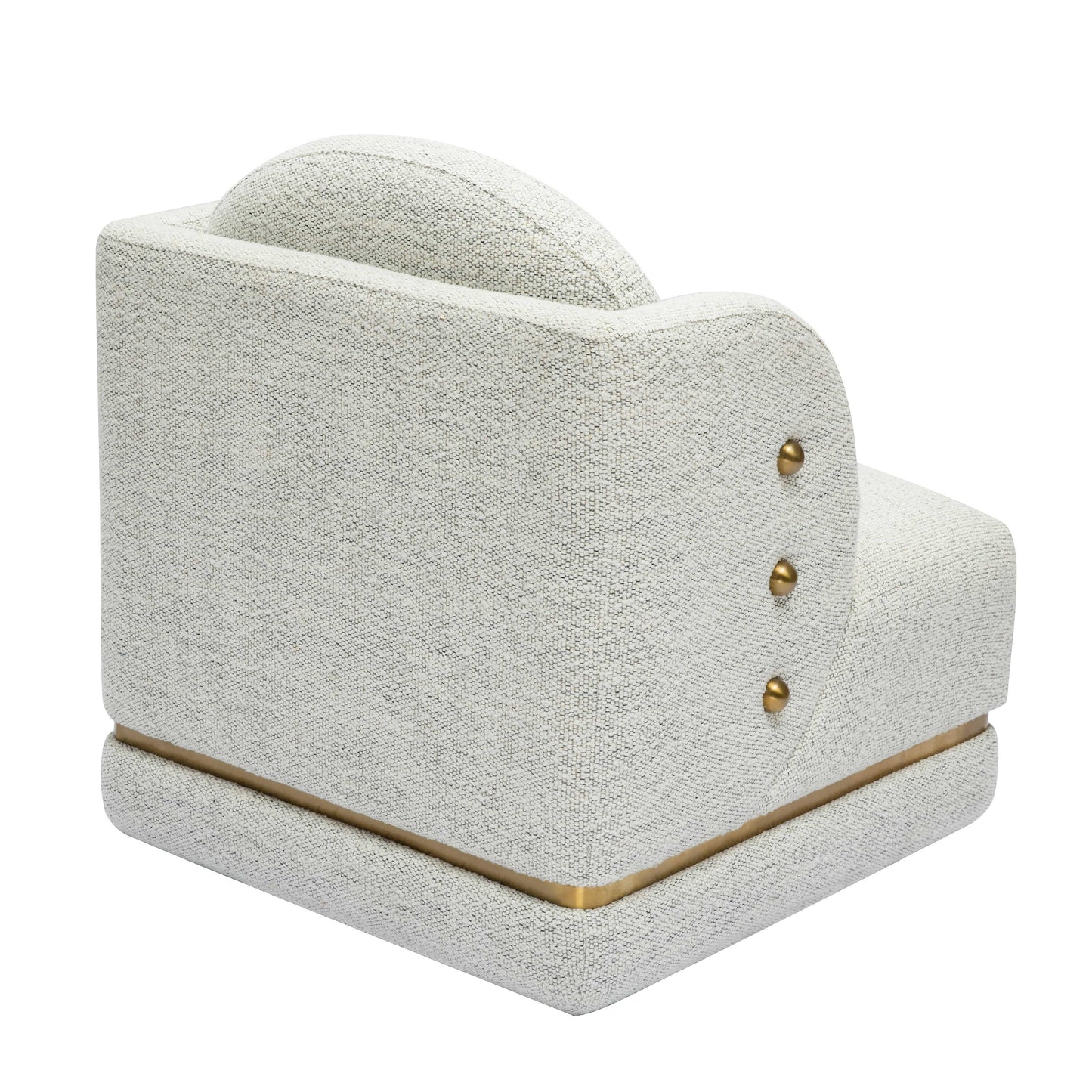 calliope nubby cotton white chenille accent chair