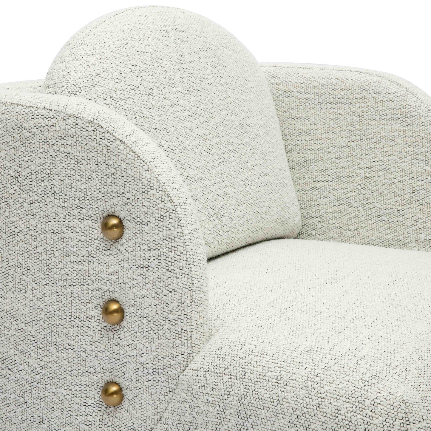 calliope nubby cotton white chenille accent chair