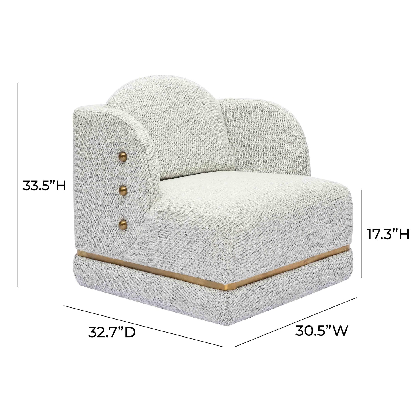 calliope nubby cotton white chenille accent chair