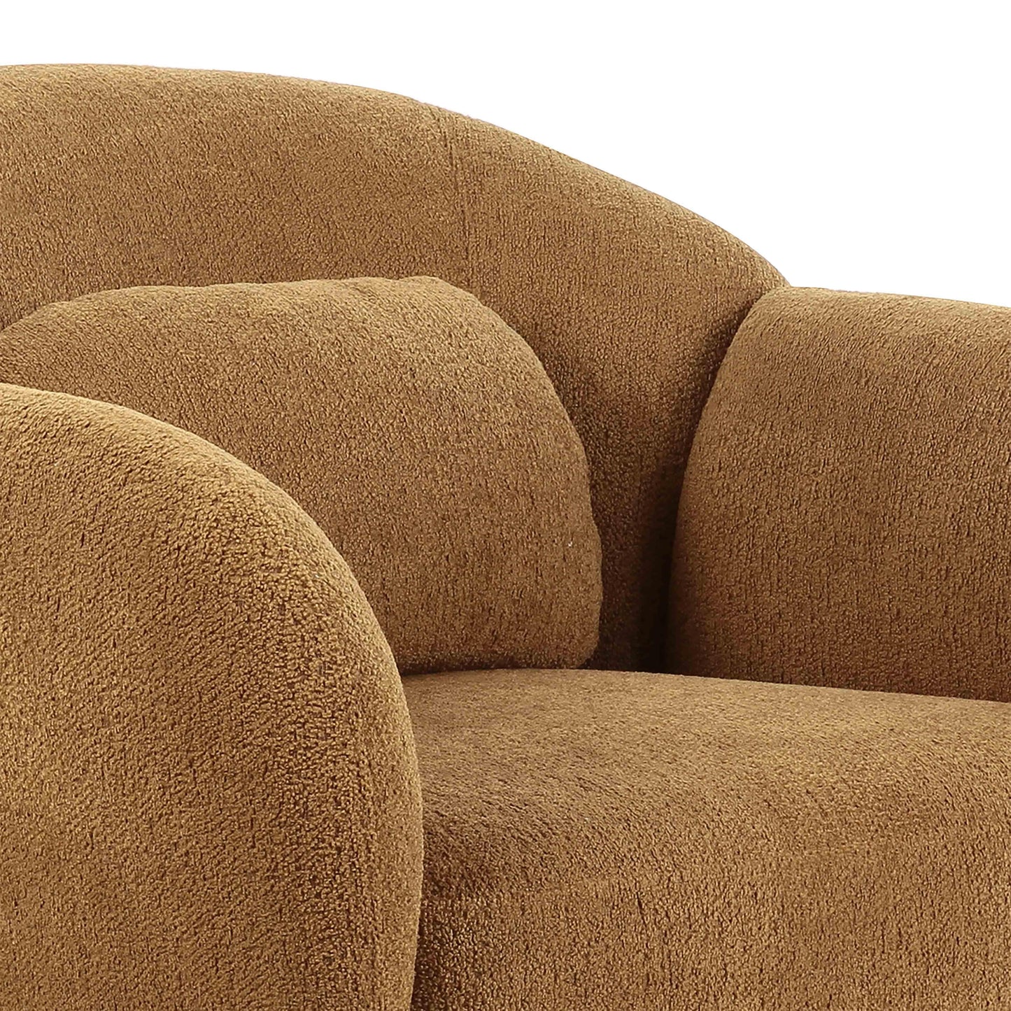 halio brown boucle accent chair