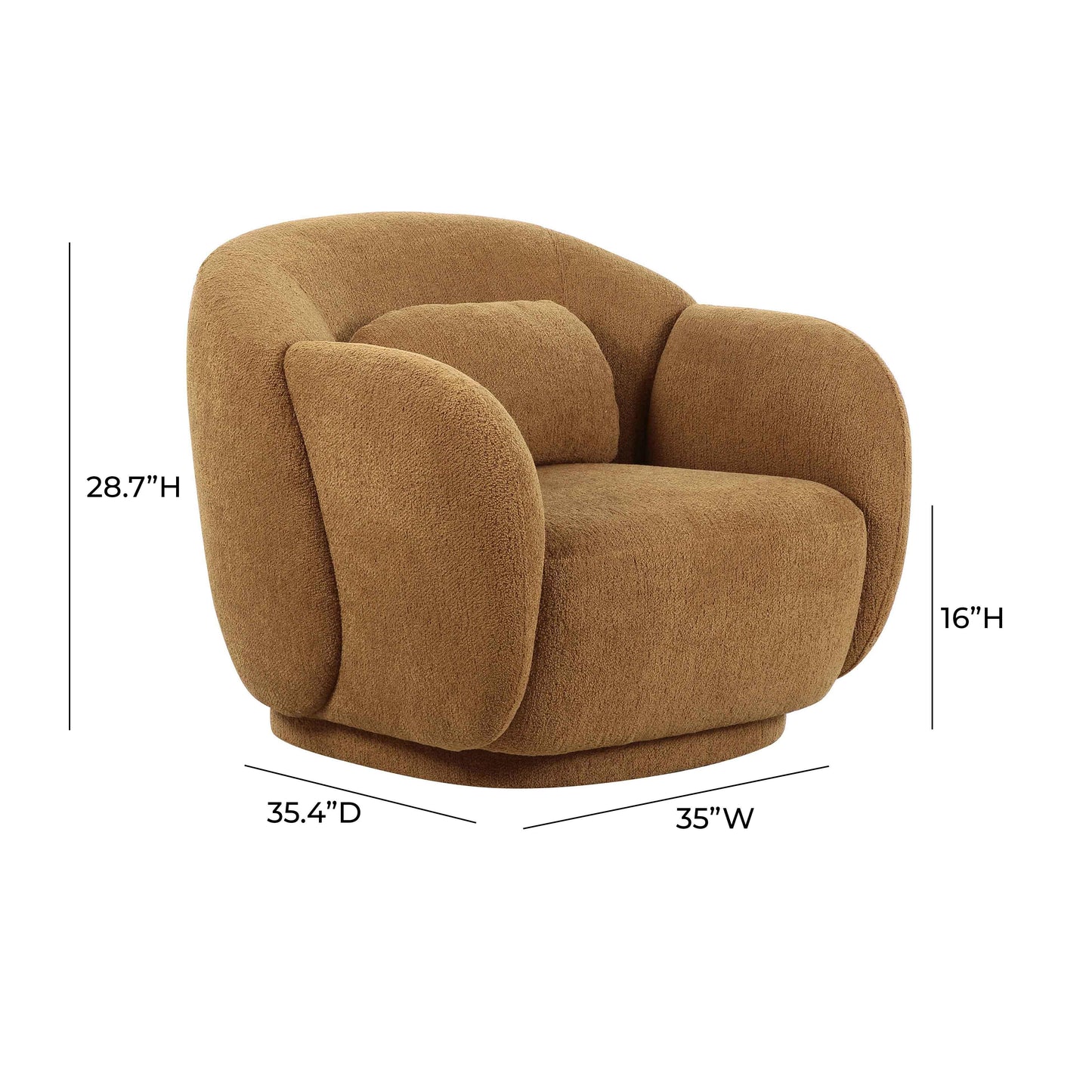 halio brown boucle accent chair