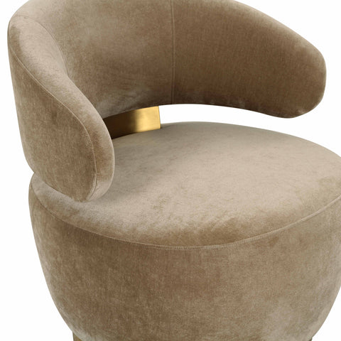 Arielle Beaumont Upcycled Contract-Grade Fabric Swivel Accent Chair - image 5