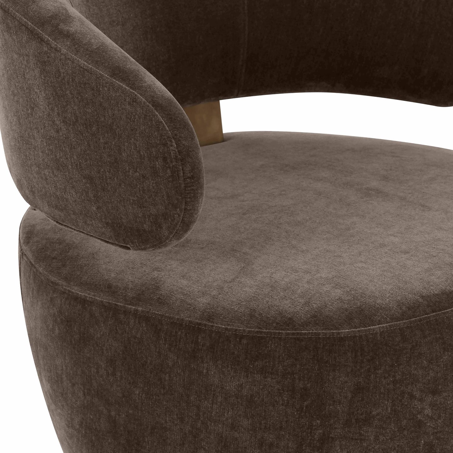 keelee chocolate brown recycled fabric swivel chair