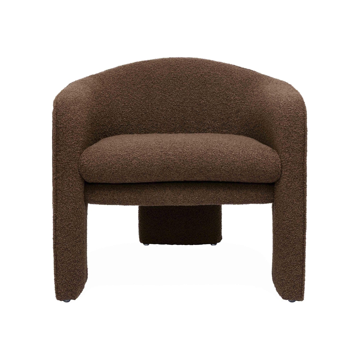 naya chocolate brown boucle accent chair