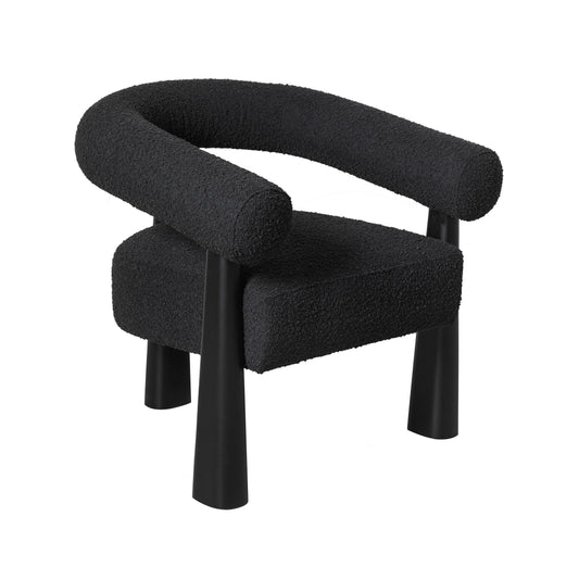 Allora Black Performance Boucle Accent Chair