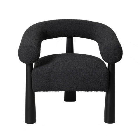 Allora Black Performance Boucle Accent Chair