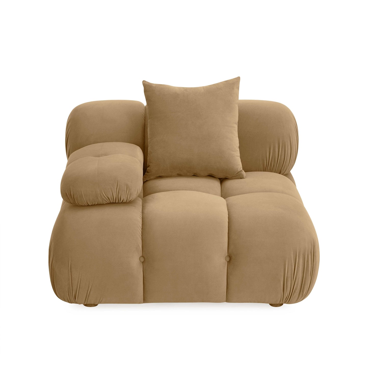 skully cafe au lait performance velvet modular corner chair