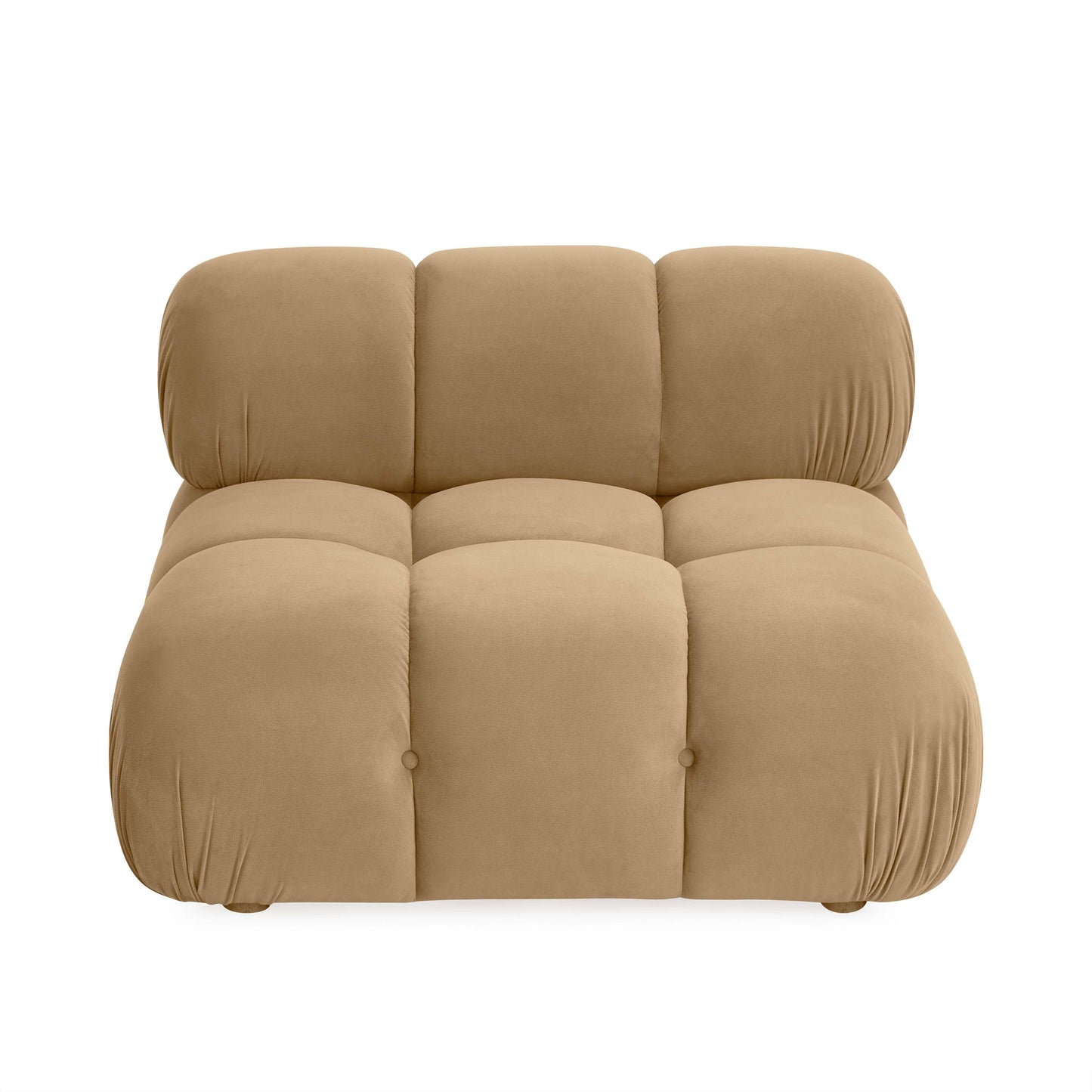 skully cafe au lait performance velvet modular armless chair