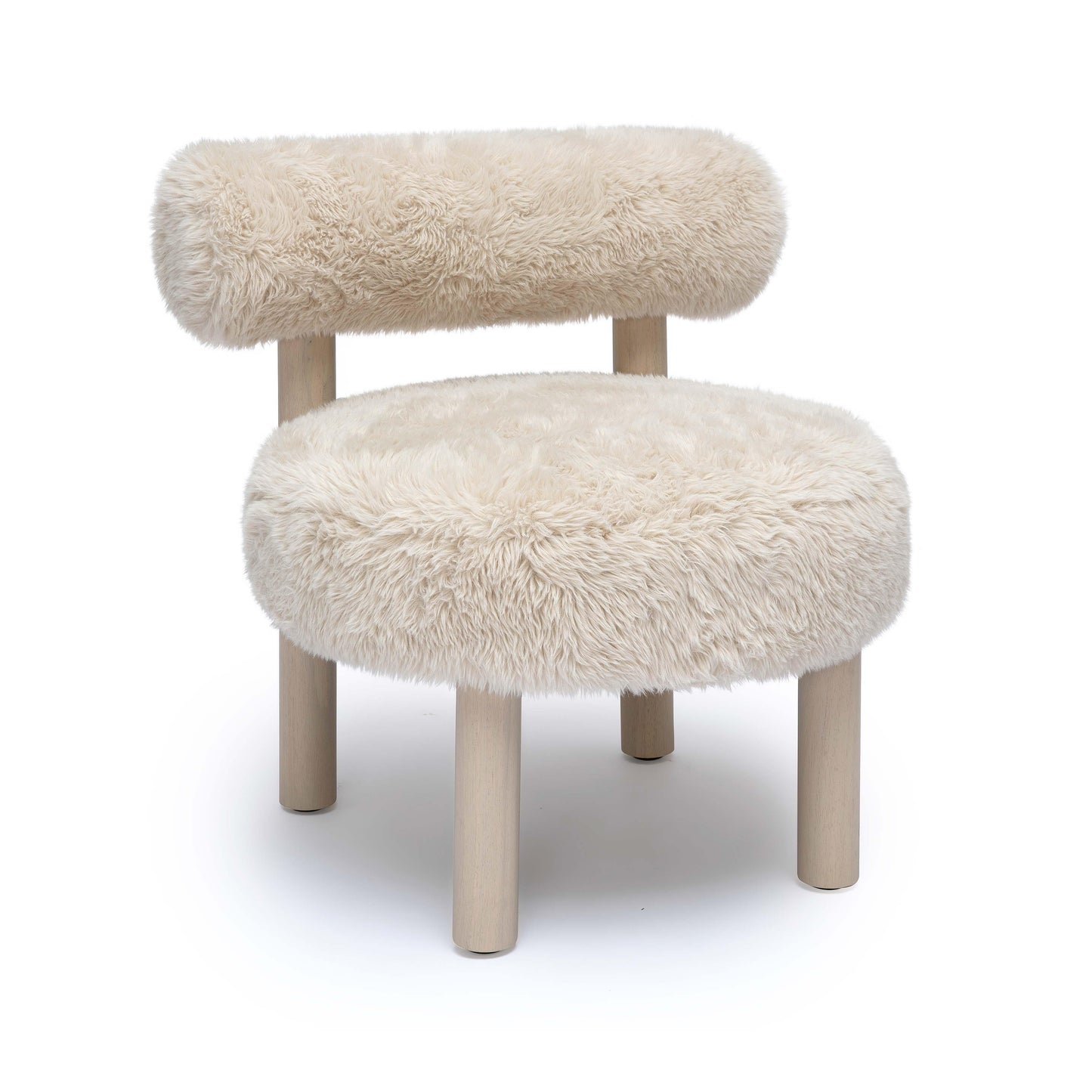 austin natural vegan shearling accent chair