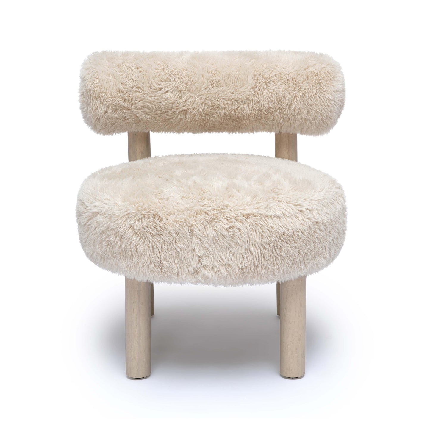 austin natural vegan shearling accent chair