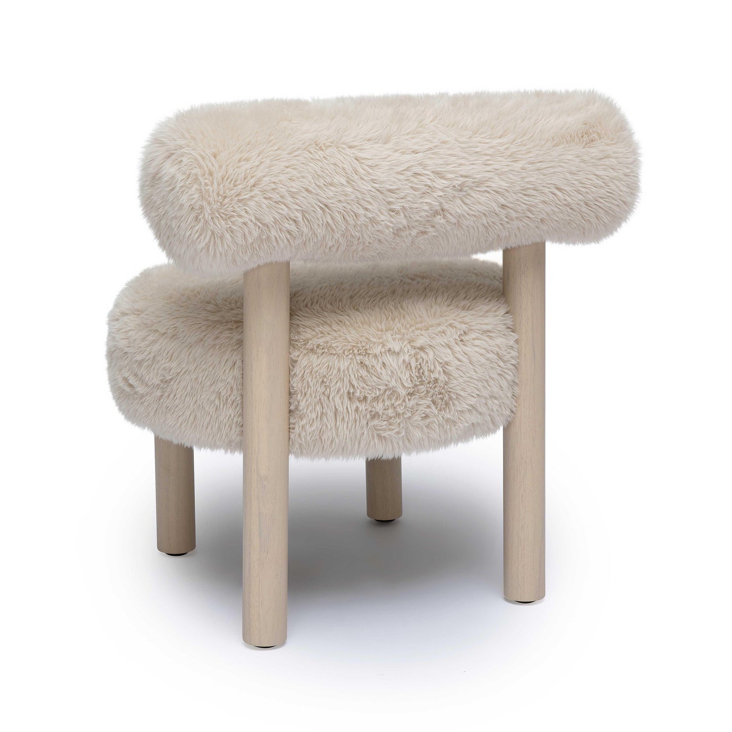 austin natural vegan shearling accent chair