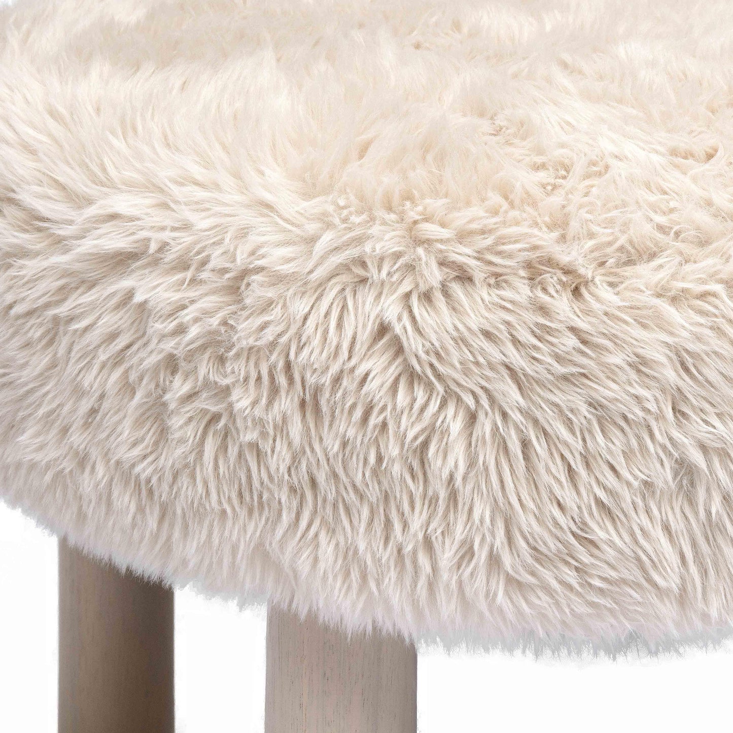 austin natural vegan shearling accent chair