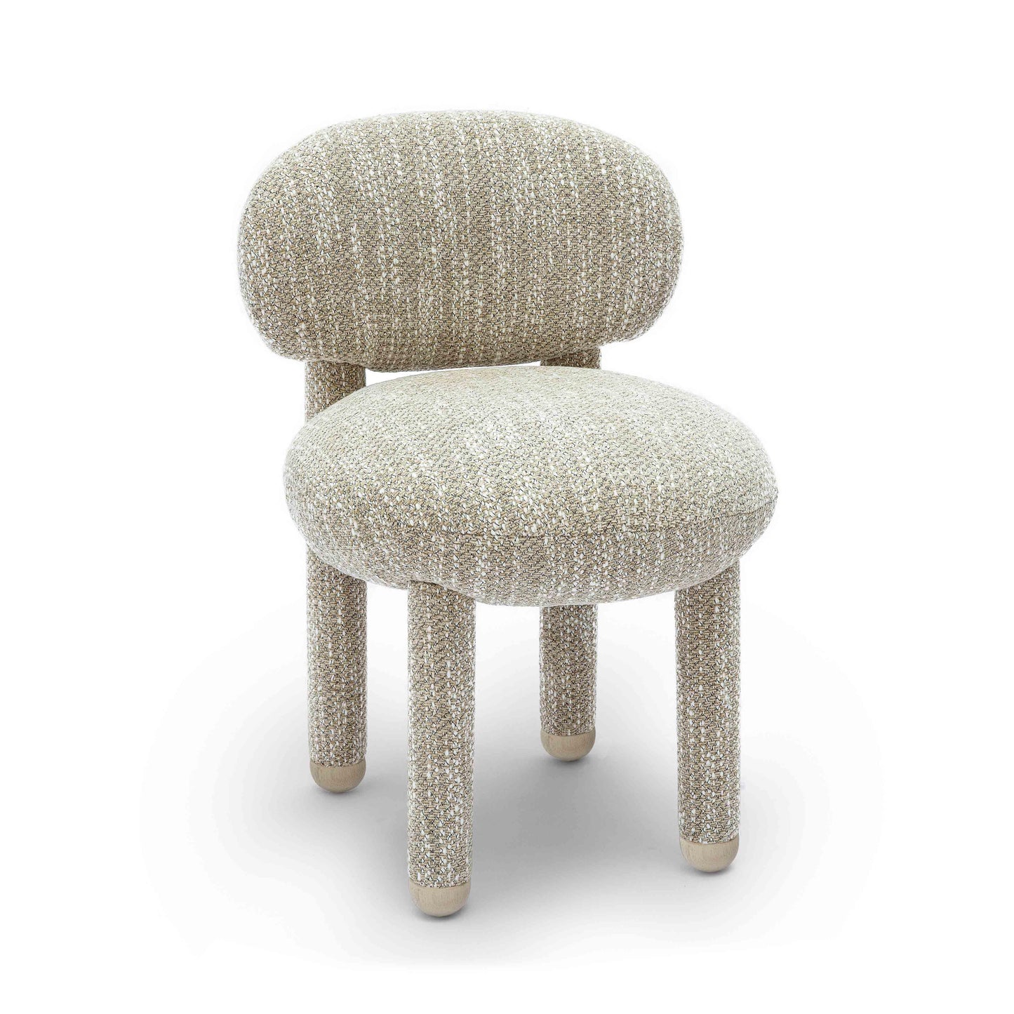 mason beige knubby performance fabric side chair