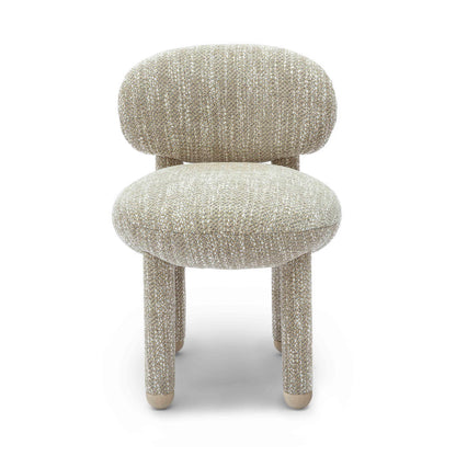 Mason Beige Knubby Performance Fabric Side Chair