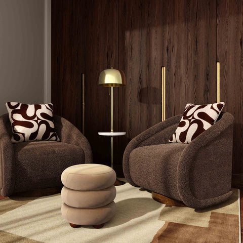 Camille Siena Performance Boucle Swivel Accent Chair - image 2