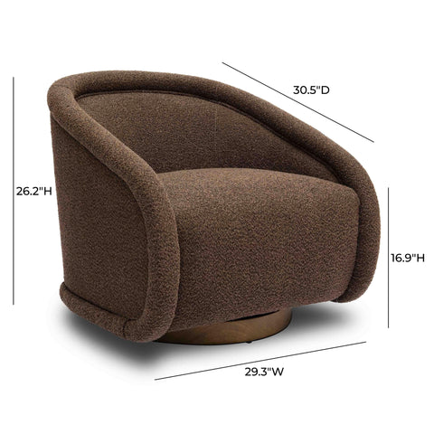 Camille Siena Performance Boucle Swivel Accent Chair - image 6