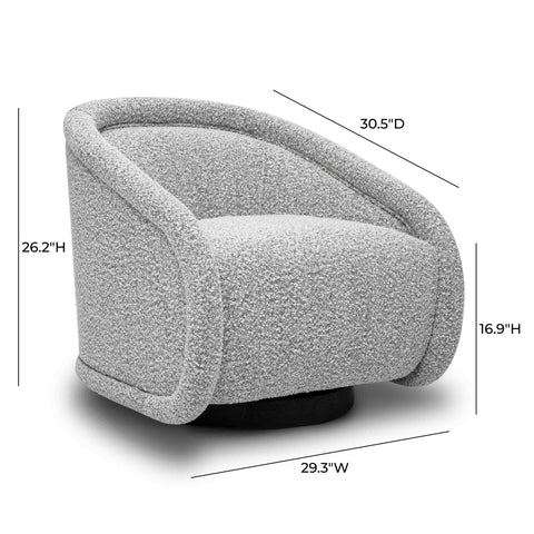 Camille Siena Performance Boucle Swivel Accent Chair - image 6