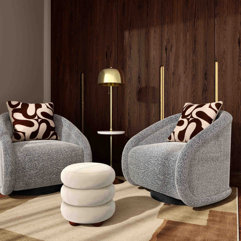 Camille Siena Performance Boucle Swivel Accent Chair - image 2