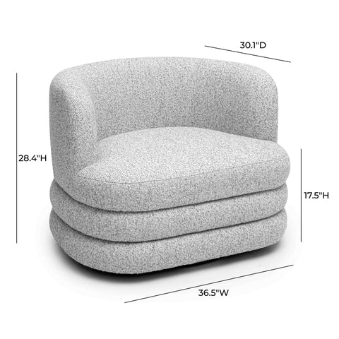 Noemie Bellamy Heavy Performance Boucle Swivel Hotel Lounge Chair - image 6