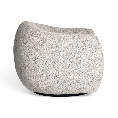 Elodie Marais Black and White Woven Performance Fabric Swivel Accent Chair - image 3
