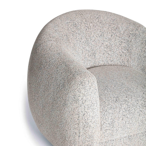 Elodie Marais Black and White Woven Performance Fabric Swivel Accent Chair - image 5