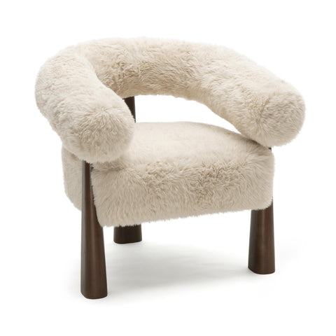 Margaux StClair Contract-Grade Straight Vegan Shearling Accent Chair - image 3