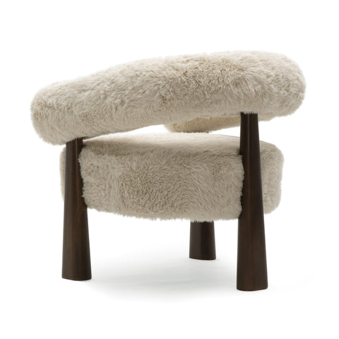 Margaux StClair Contract-Grade Straight Vegan Shearling Accent Chair - image 4