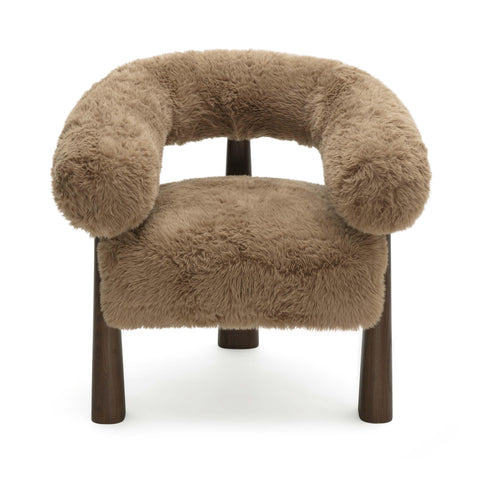 Margaux StClair Contract-Grade Straight Vegan Shearling Accent Chair - image 1