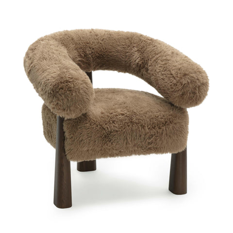 Margaux StClair Contract-Grade Straight Vegan Shearling Accent Chair - image 3