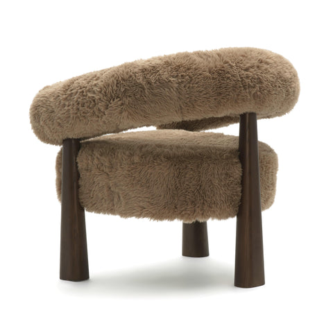 Margaux StClair Contract-Grade Straight Vegan Shearling Accent Chair - image 4
