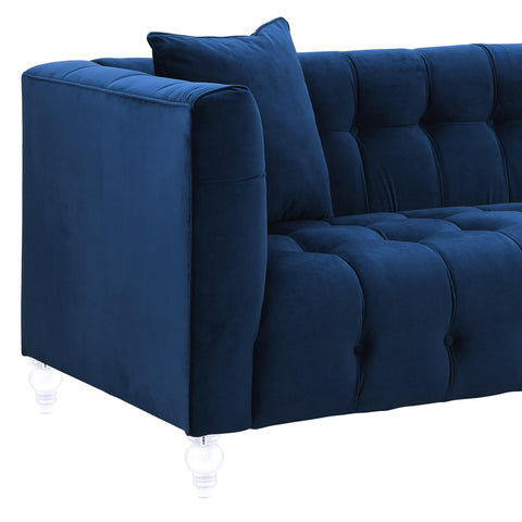 Rosalie Beaumont 91" Performance Velvet Tufted Sofa - image 4
