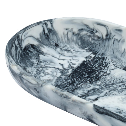 Aurelia Orleans Black &amp; White Long Resin Serving Platter - image 3