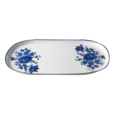 Genevieve Como China Blue &amp; White Serving Tray - image 3